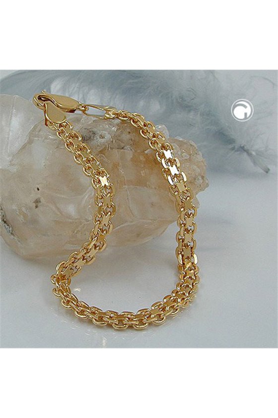 BRACELET BISMARK CHAIN 6MM GOLD PLATED