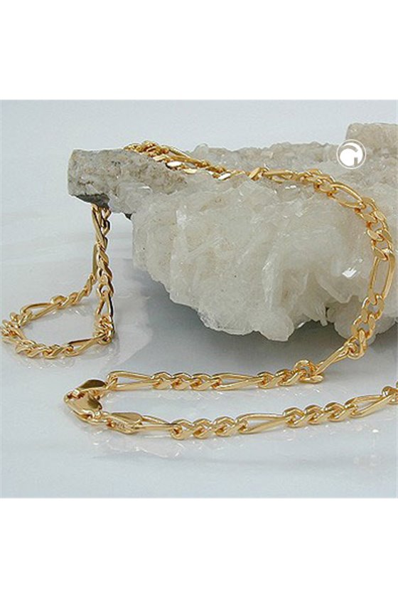 FIGARO CHAIN DIAMOND CUT GOLD PLATED