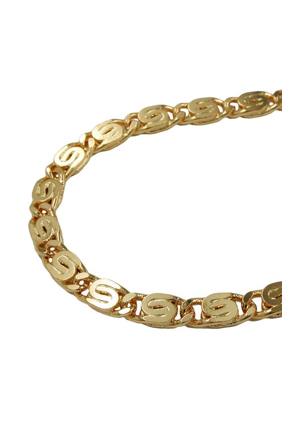 BRACELET SCROLL CHAIN 3.5MM GOLD PLATED