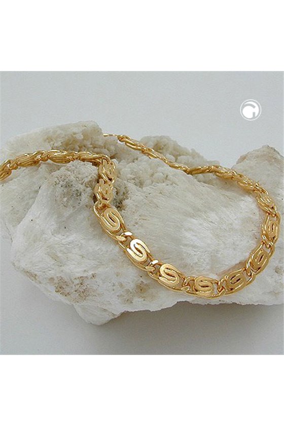BRACELET SCROLL CHAIN 3.5MM GOLD PLATED