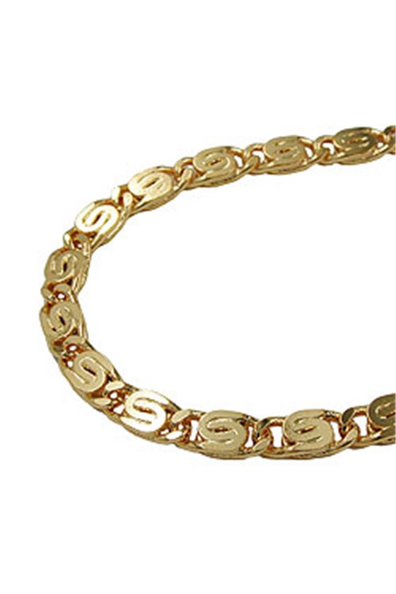 BRACELET SCROLL CHAIN 3.5MM GOLD PLATED
