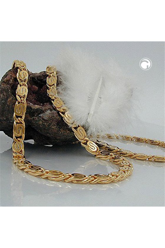 NECKLACE SCROLL CHAIN 5MM GOLD PLATED