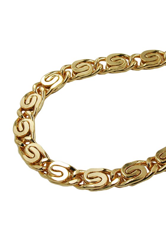 BRACELET SCROLL CHAIN 5MM GOLD PLATED