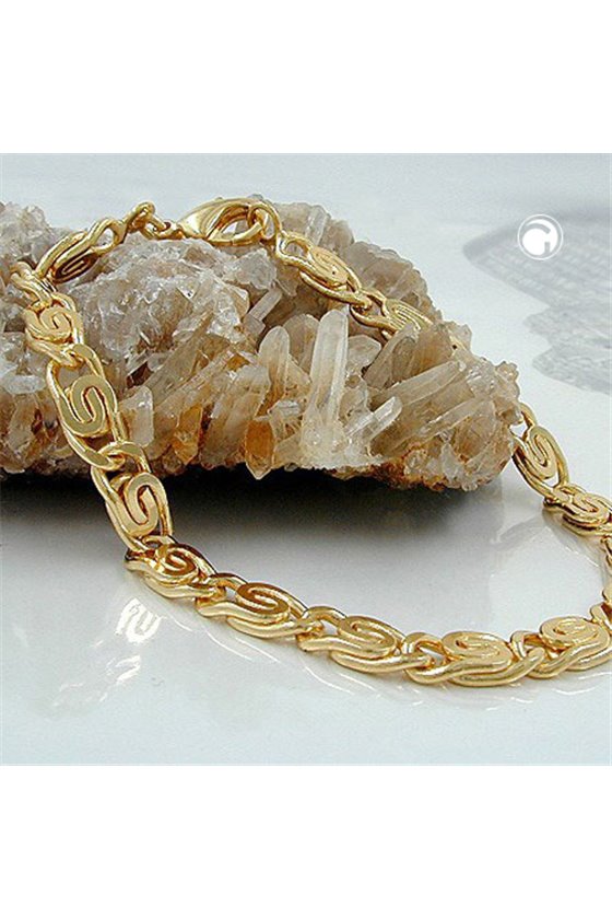 BRACELET SCROLL CHAIN 5MM GOLD PLATED