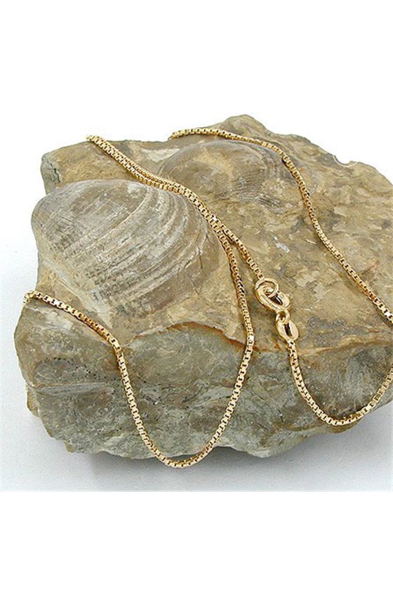 VENETIAN BOX CHAIN DIAMOND CUT GOLD PLATED