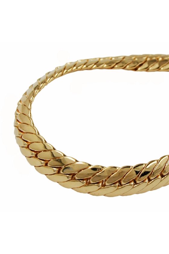 CURB CHAIN OVAL 7MM GOLD PLATED