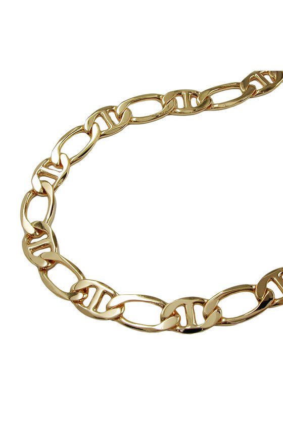 BRACELET MARINER CHAIN DIAMOND CUT GOLD PLATED 21CM