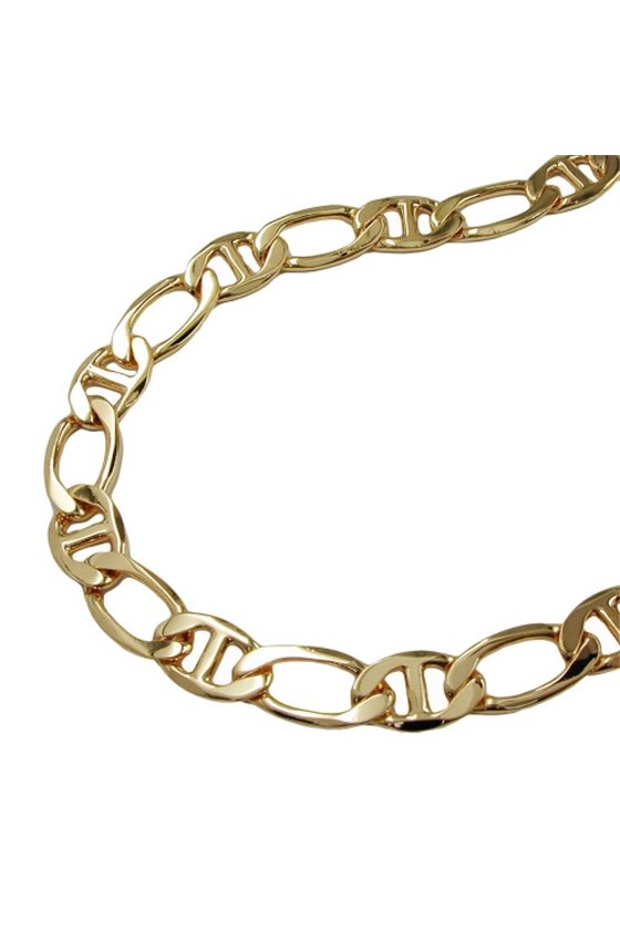 BRACELET MARINER CHAIN DIAMOND CUT GOLD PLATED 19CM