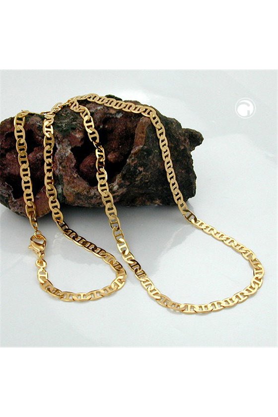 NECKLACE THIN MARINER CHAIN GOLD PLATED 45CM
