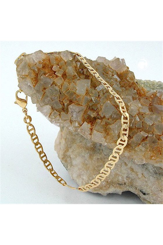 BRACELET THIN MARINER CHAIN GOLD PLATED