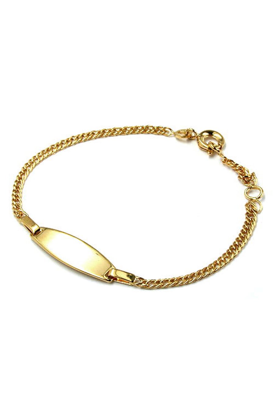 ID BRACELET DOUBLE ROMBO CHAIN GOLD PLATED