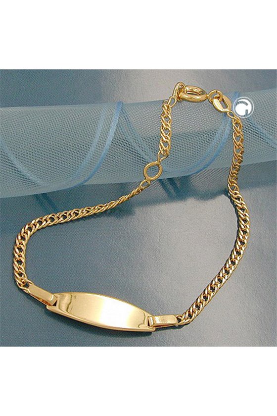 ID BRACELET DOUBLE ROMBO CHAIN GOLD PLATED