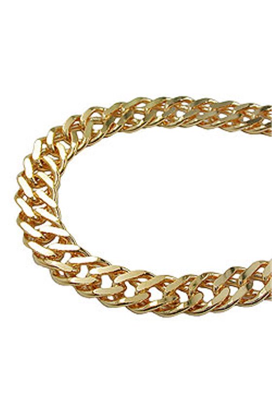 BRACELET DOUBLE ROMBO CHAIN GOLD PLATED
