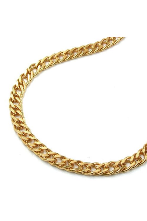 BRACELET TWIN CURB CHAIN GOLD PLATED