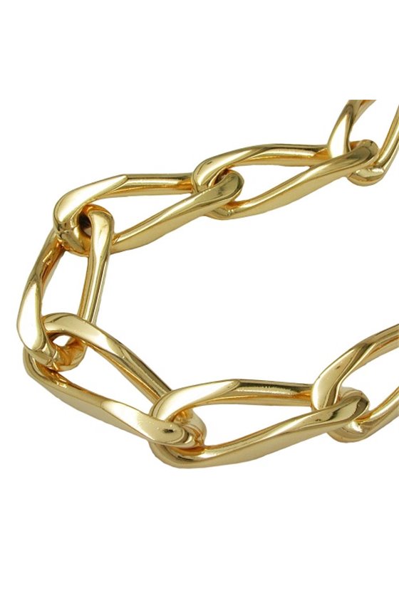 BRACELET OPEN CURB CHAIN GOLD PLATED