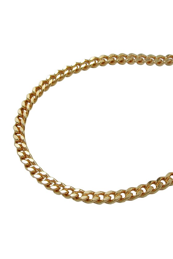 BRACELET CURB CHAIN DIAMOND CUT GOLD PLATED