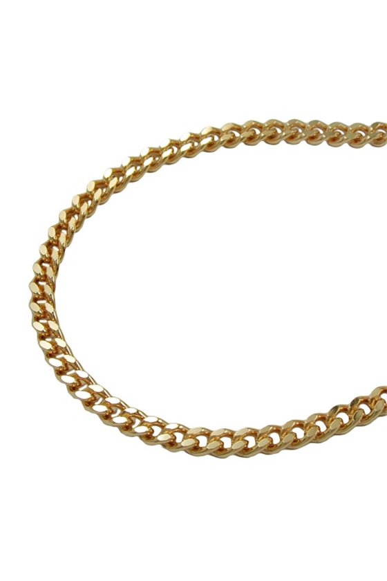 BRACELET CURB CHAIN DIAMOND CUT GOLD PLATED