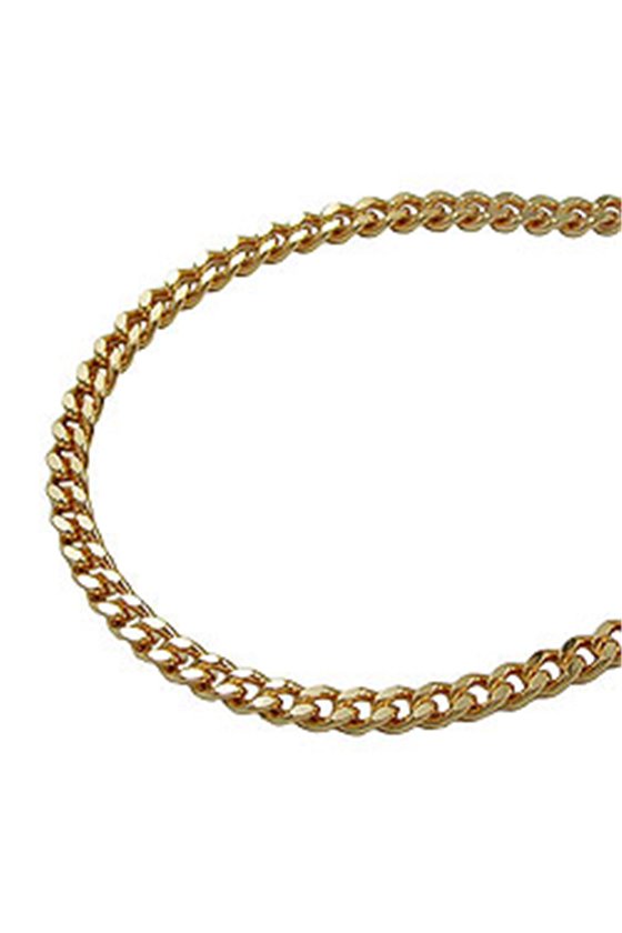 BRACELET CURB CHAIN DIAMOND CUT GOLD PLATED