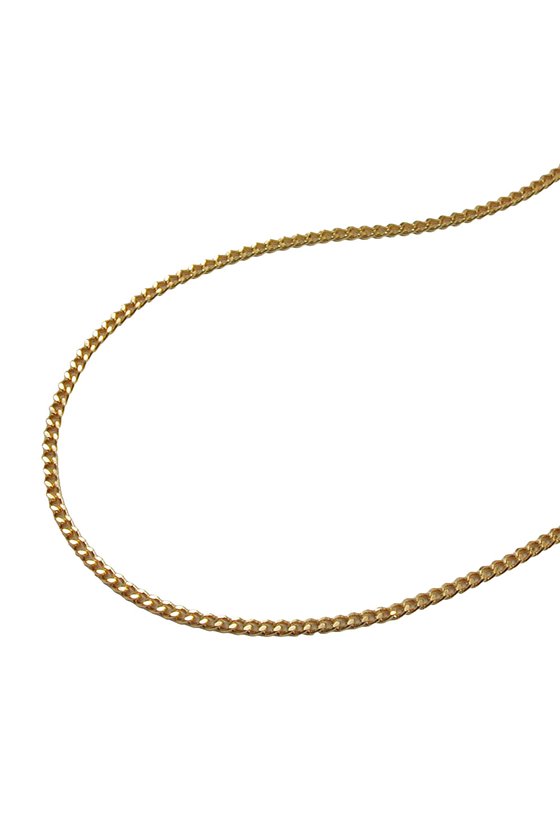 NECKLACE THIN CURB CHAIN GOLD PLATED 45CM
