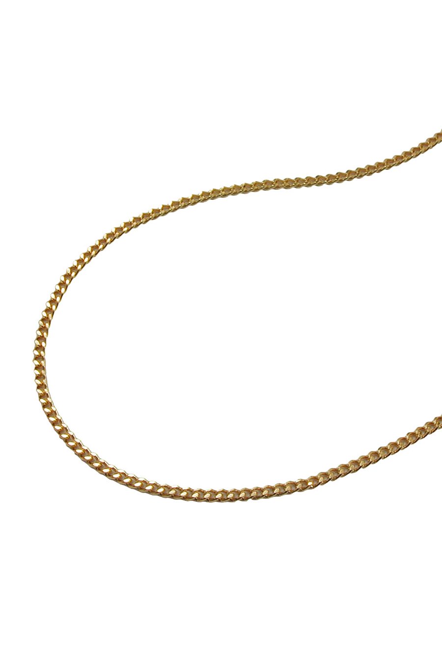 NECKLACE THIN CURB CHAIN GOLD PLATED