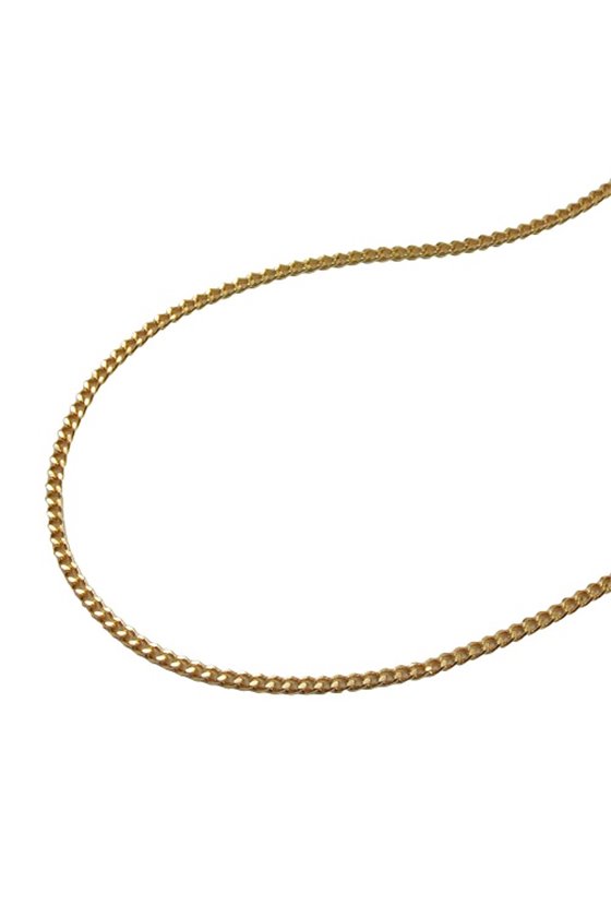 NECKLACE THIN CURB CHAIN GOLD PLATED