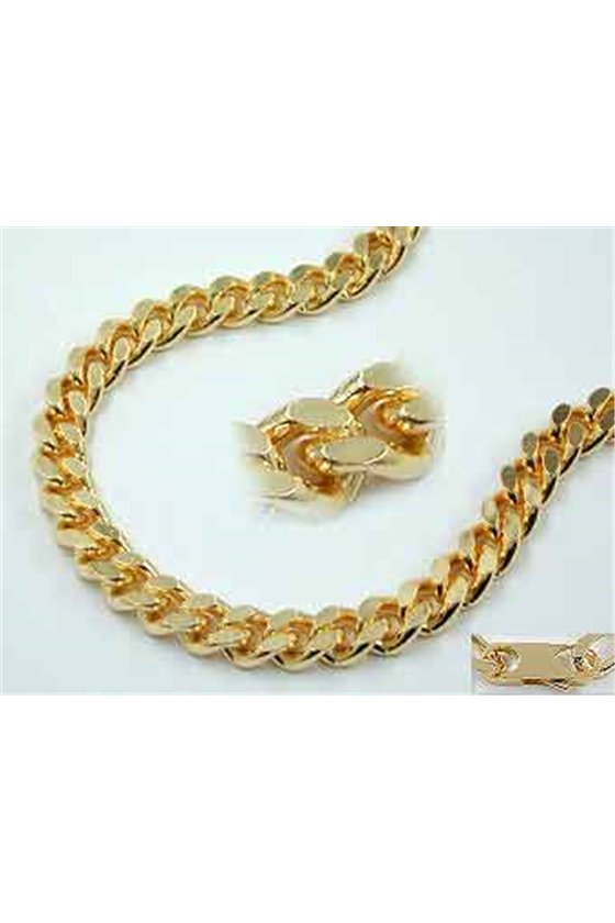 BRACELET CURB CHAIN GOLD PLATED 21CM