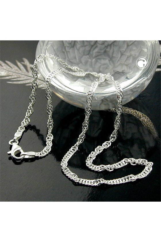 NECKLACE SINGAPORE CHAIN SILVER 925 60CM