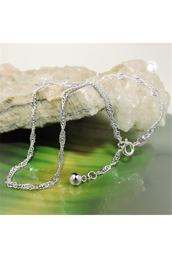 ANKLE CHAIN SINGAPORE CHAIN SILVER 925 27CM