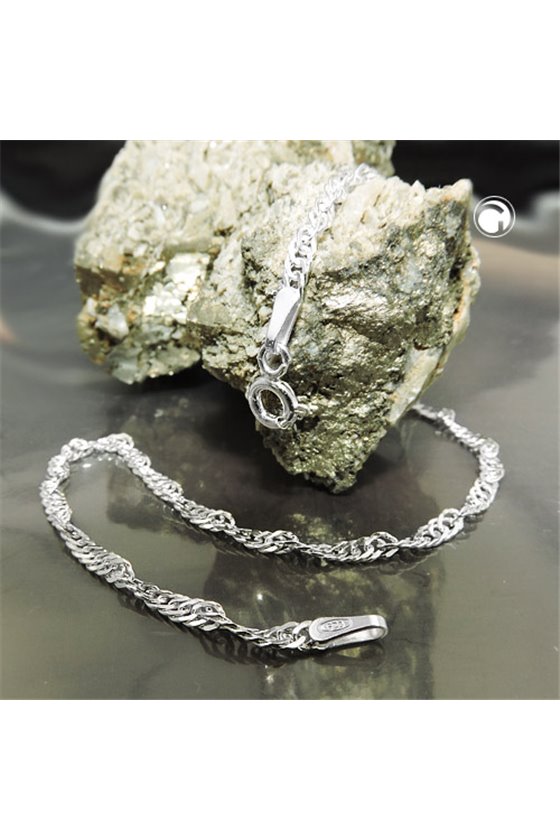 BRACELET SINGAPORE CHAIN SILVER 925 19CM