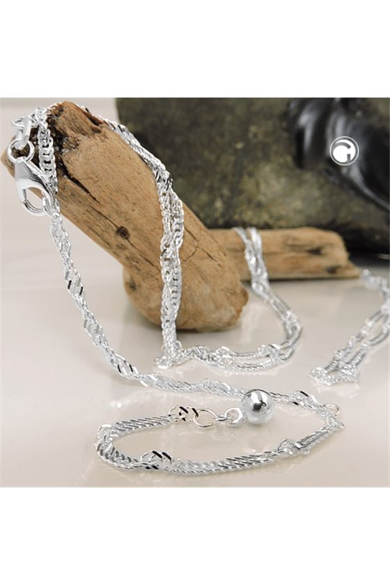 BELLY CHAIN SINGAPORE SILVER 925 100CM
