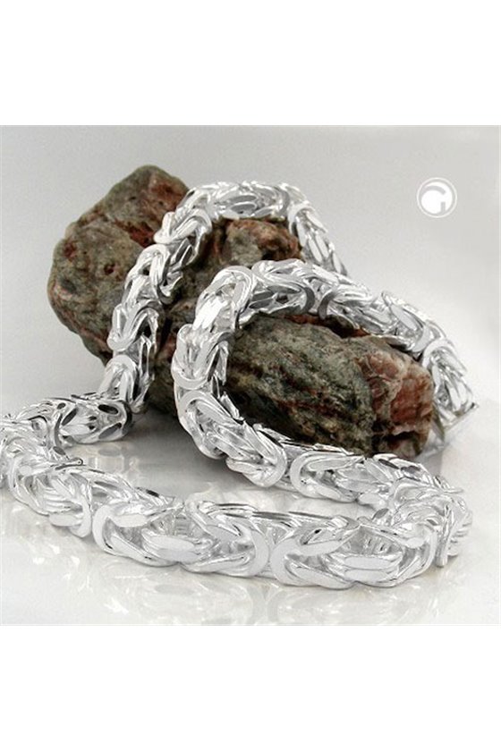 BYZANTINE CHAIN 8MM 60CM SILVER 925