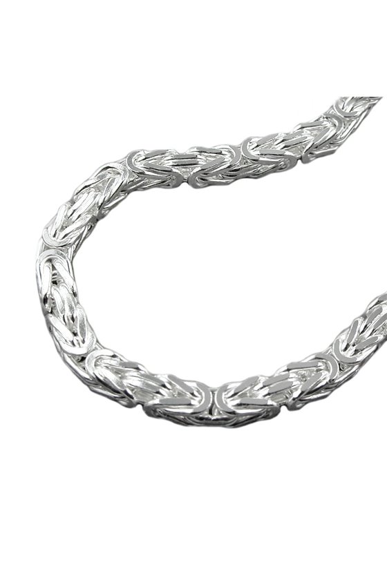NECKLACE BYZANTINE CHAIN 7MM SILVER 925