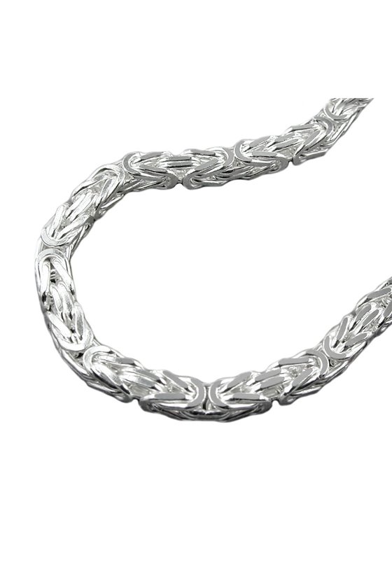 BRACELET BYZANTINE CHAIN 6X6MM SILVER 925 21CM