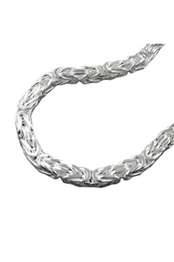 BRACELET BYZANTINE CHAIN 6X6MM SILVER 925 21CM