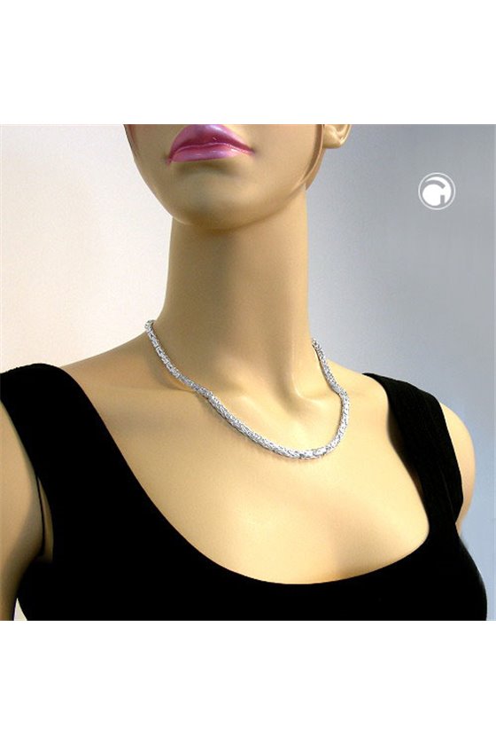 NECKLACE BYZANTINE CHAIN 4MM SILVER 925 60CM