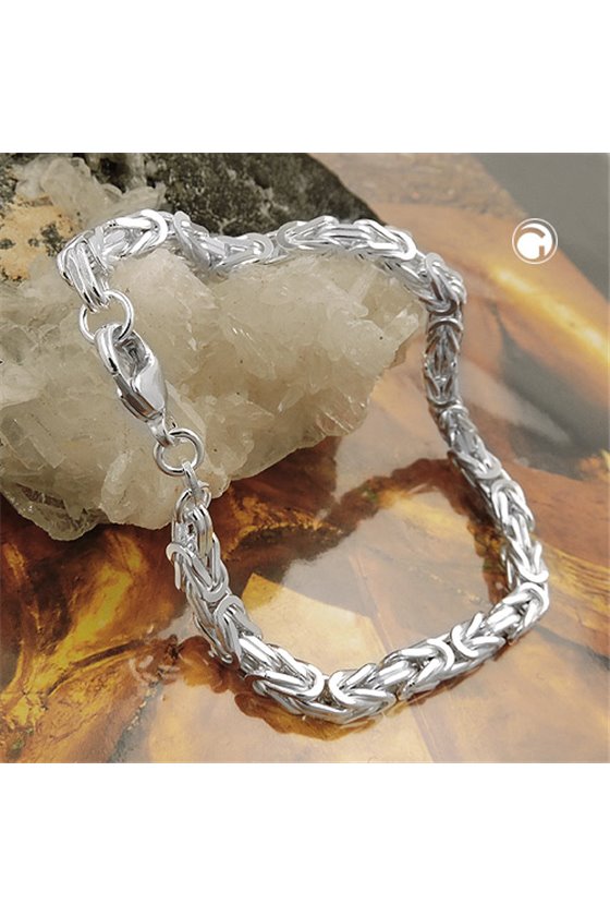 BRACELET BYZANTINE CHAIN 4MM SILVER 925 19CM