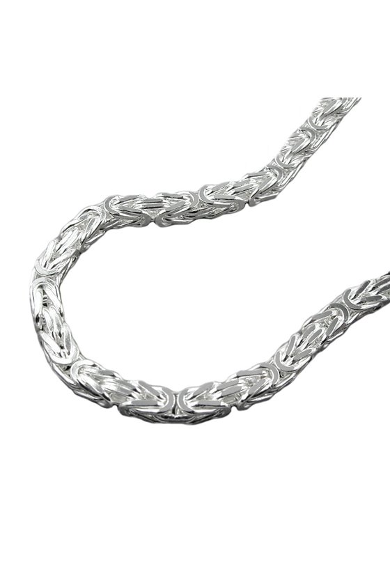 BRACELET BYZANTINE CHAIN 3 MM SQUARE SILVER 925 19CM