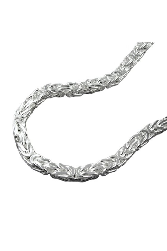 BRACELET BYZANTINE CHAIN 3 MM SQUARE SILVER 925 19CM