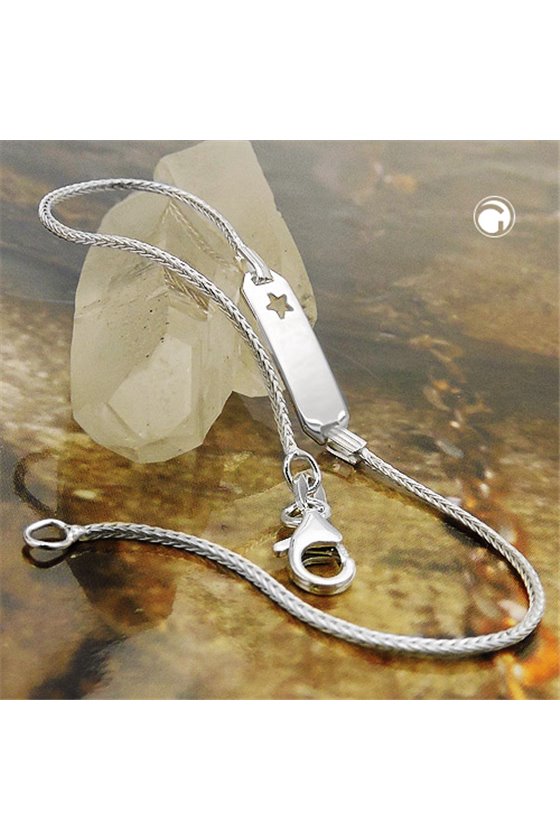 ID BRACELET FOXTAIL CHAIN SILVER 925