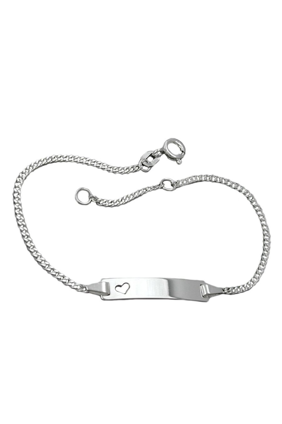 ID BRACELET THIN CURB CHAIN SILVER 925