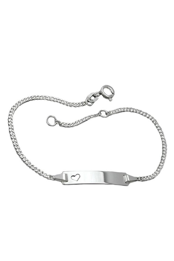 ID BRACELET THIN CURB CHAIN SILVER 925