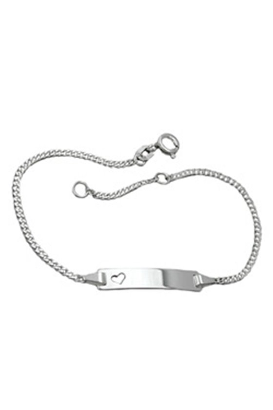 ID BRACELET THIN CURB CHAIN SILVER 925