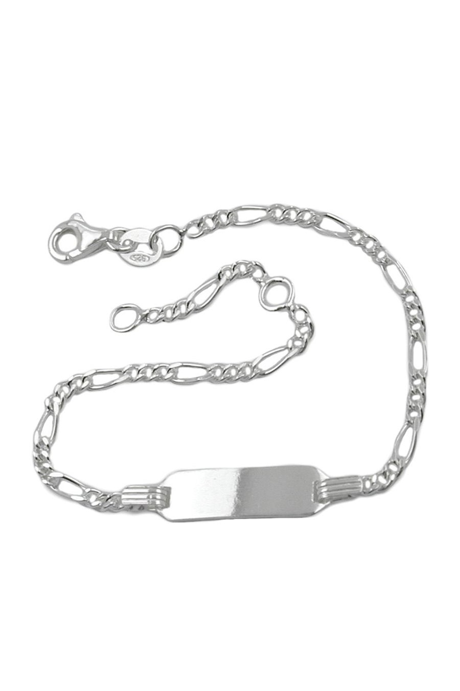 ID BRACELET FIGARO CHAIN SILVER 925