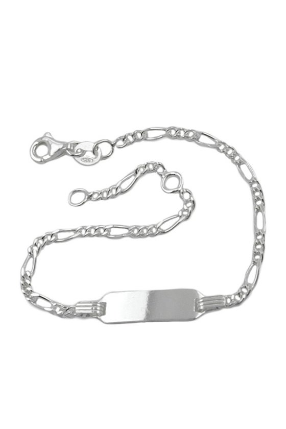 ID BRACELET FIGARO CHAIN SILVER 925