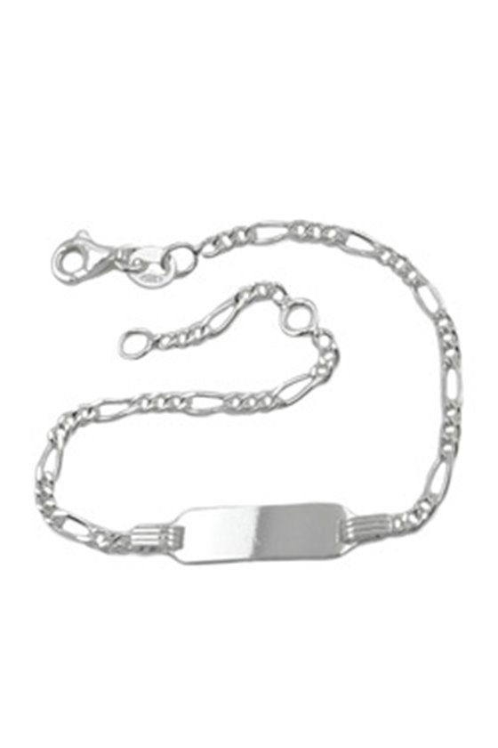 ID BRACELET FIGARO CHAIN SILVER 925