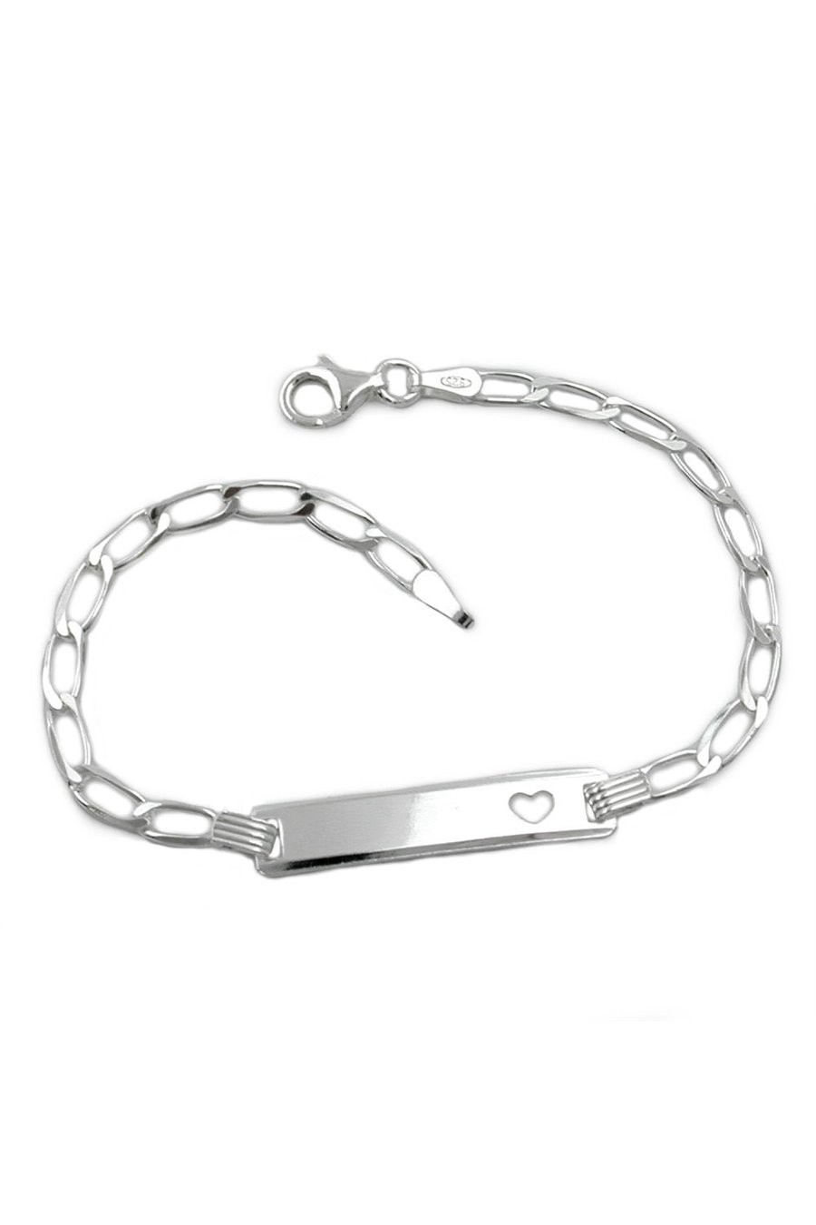 ID BRACELET OPEN CURB CHAIN SILVER 925