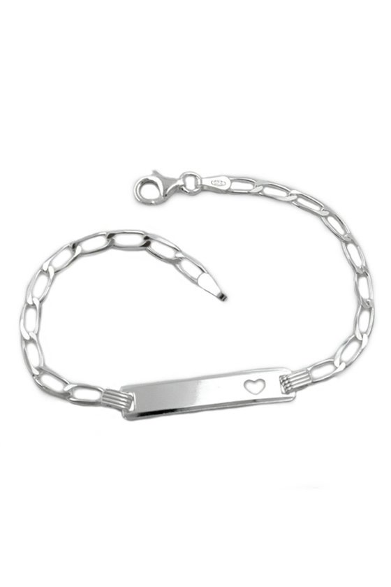 ID BRACELET OPEN CURB CHAIN SILVER 925