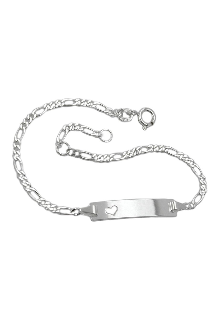 ID BRACELET WITH HEART SILVER 925 19CM