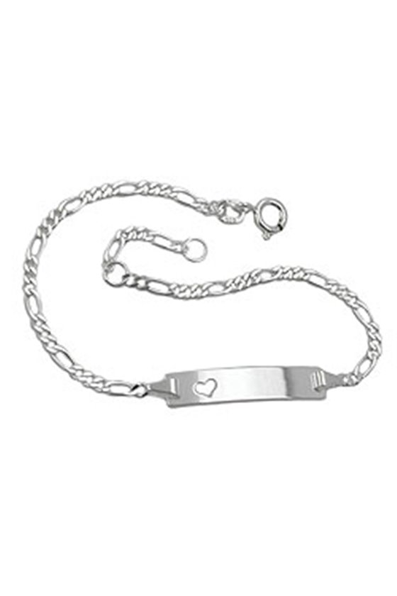 ID BRACELET WITH HEART SILVER 925 19CM