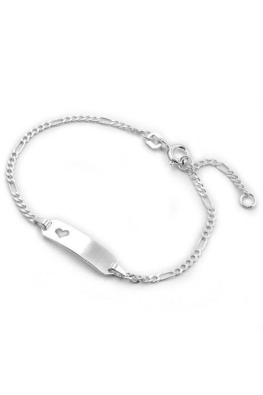 ID BRACELET FIGARO CHAIN SILVER 925